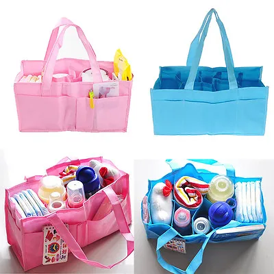 Baby Diaper Nappy Bottle Mother Bag Outdoor Insert Tote Storage Handbag S)>G • $5.12